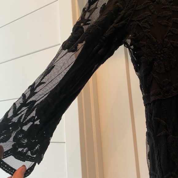 Maxwell Black Lace Midi Dress Small Medium - Picture 4 of 6